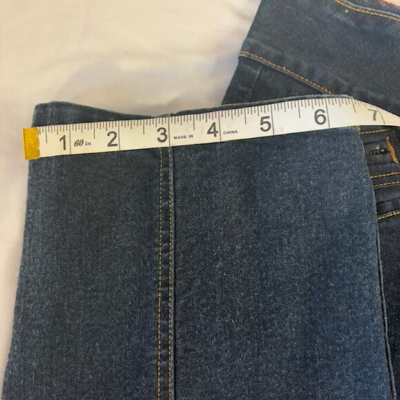 Tommy Hilfiger Center Seam Double Button Equestrian Dark Wash Jeans Size 8 - Picture 5 of 8